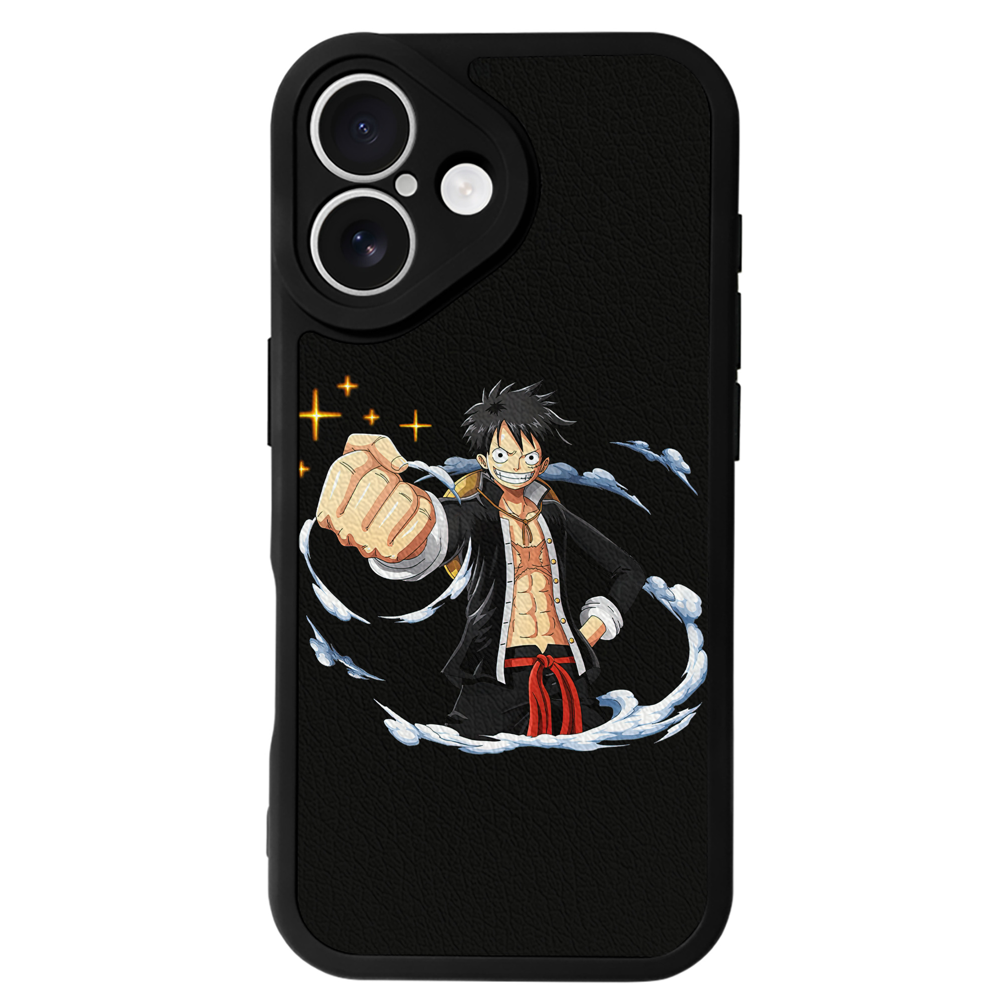 （画像用） ワンピース モンキー・D・ルフィ ONE PIECE Monkey D. Luffy 【iPhone 16シリーズ対応】シリコンスマホケース（レザー調） 材質：シリコン